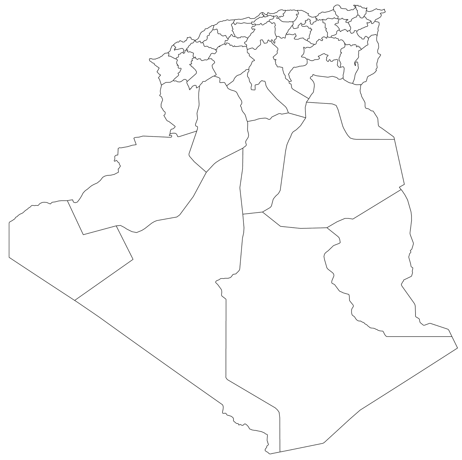 Carte Algérie